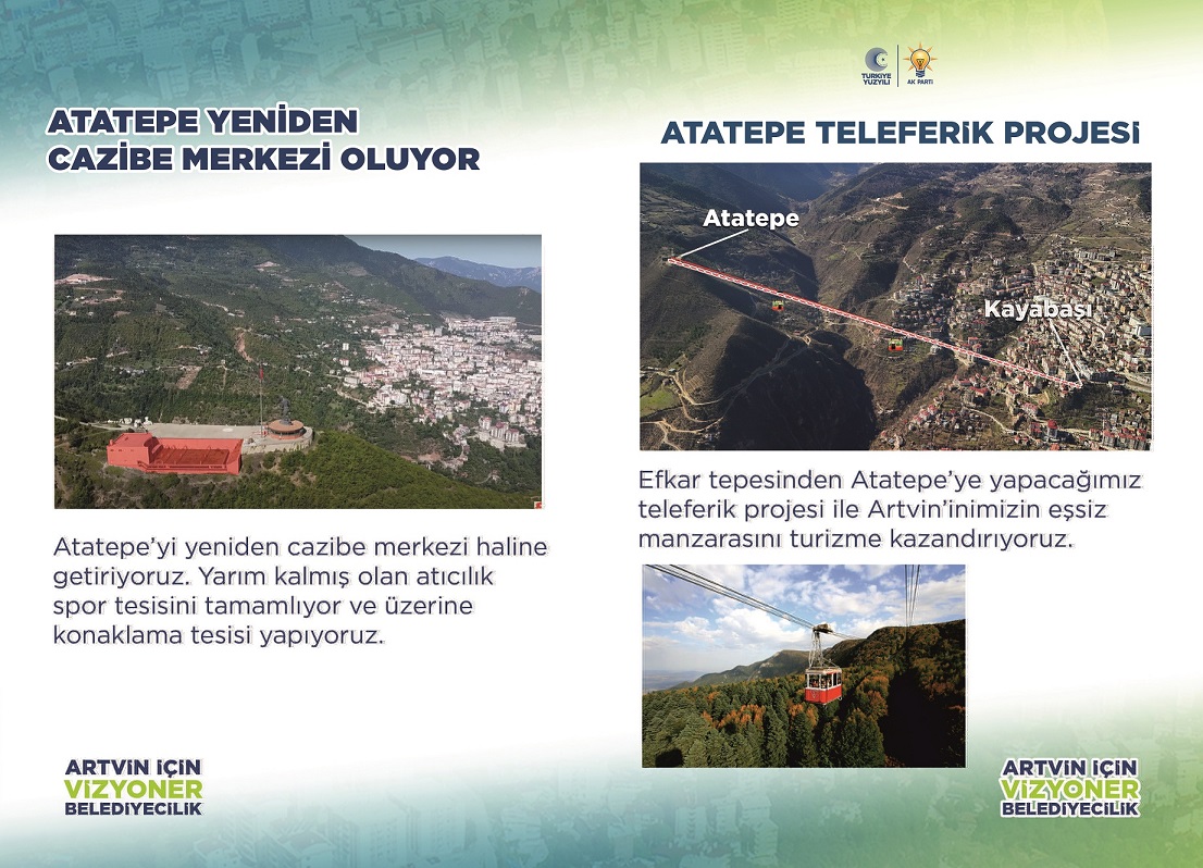 Artvin’in Ordu’dan Neyi Eksik, Efkar Tepeden Atatape’ye Teleferik Projesini Yapacağız