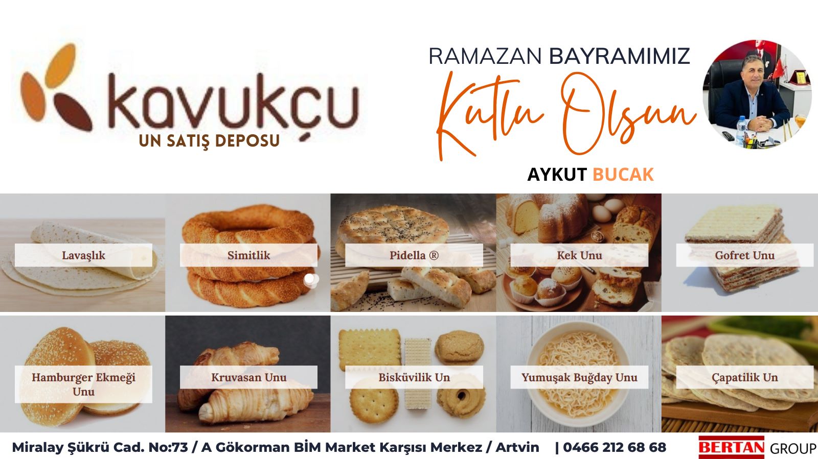 BÖLGENİN GÜÇLÜ FİRMALARINDAN KAVUKÇU UN FİRMASI, RAMAZAN BAYRAMI MESAJI YAYIMLADI