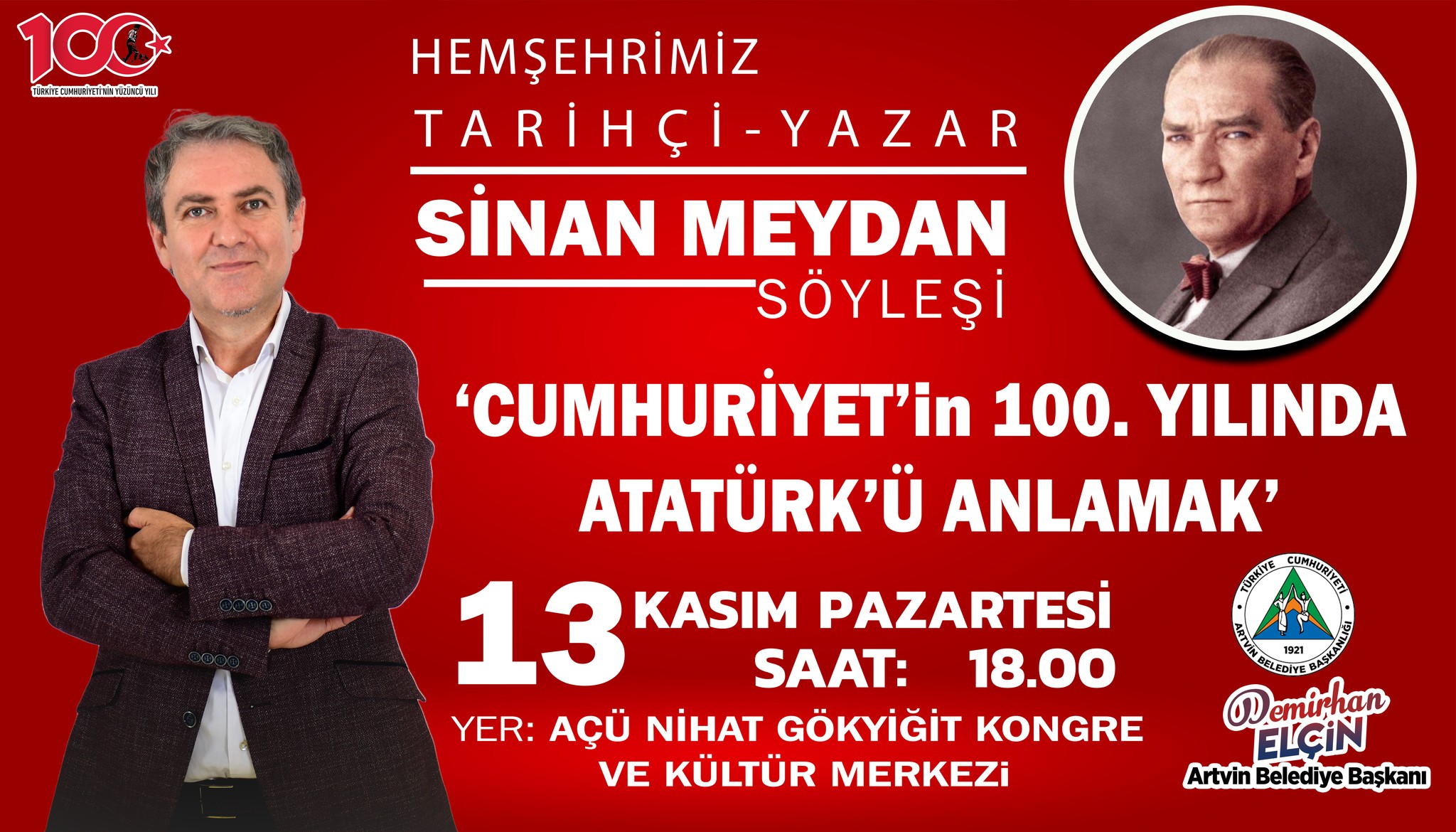 TARİHÇİ YAZAR ARTVİNLİ SİNAN MEYDAN ARTVİN’E GELİYOR